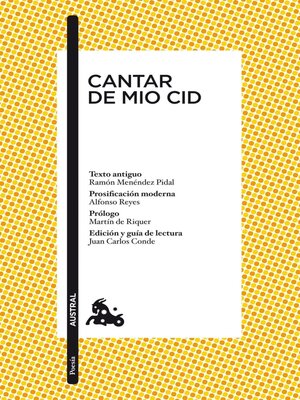 cover image of Cantar de Mio Cid